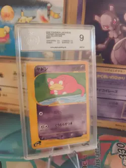 Pokemon Karte Card Slowpoke Flegmon T Promo E Series Magazine 2002 PGS PSA 9 - Image 1