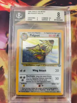 Pokemon Karte Card Pidgeot Tauboss Jungle Holo Dschungel 1999 Beckett BGS 8 - Image 2