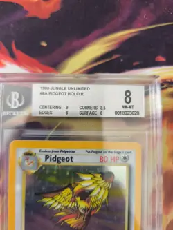 Pokemon Karte Card Pidgeot Tauboss Jungle Holo Dschungel 1999 Beckett BGS 8 - Image 4