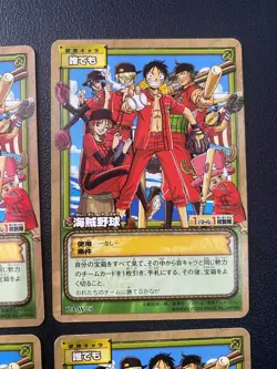 Rare Card: X4 One Piece Bandai 2004 PA-W25 "Pirate Baseball" Straw Hat Crew - Image 3