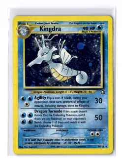 Pokemon Kingdra 8/111 Neo Genesis Holo Foil Rare Pokemon TCG Card LP/MP - Image 1