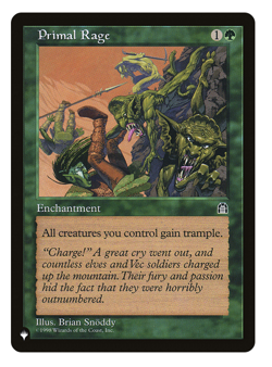 MTG - 1 x Primal Rage - Uncommon Enchantment - The List: Stronghold (STH) - M/NM - Image 1