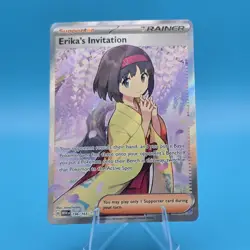 2023 Pokemon 151 Erika's Invitation 196/165 Full Art Ultra Rare Trainer - Image 2