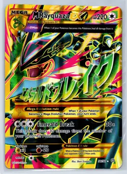 jumbo M Rayquaza EX 98/98 Secret Rare Ancient Origins Pokemon Moderately Played - Image 1