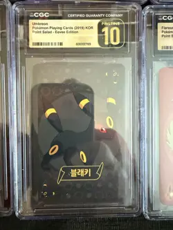 FULL SET Eevee Evolution CGC Pristine Gem Mint 10 Pokemon TCG Point Salad 2019 - Image 4