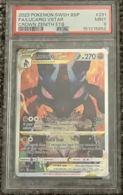 Pokemon Lucario VSTAR SWSH291 Sword & Shield Promo Holo PSA 9 EN - Image 1