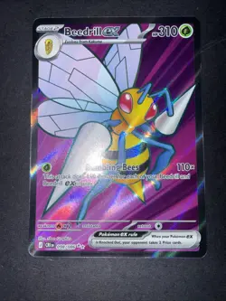 Nintendo Pokemon TCG Beedrill EX 098/086 Chaos Rising Secret Rare Full Art Holo - Image 1