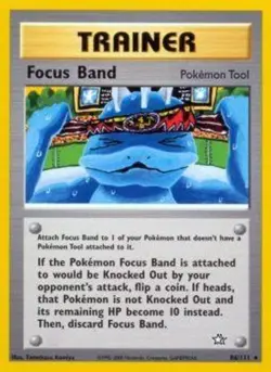 1x Focus Band - 86/111 - Rare - Unlimited Edition NM-Mint Pokemon G2 - Neo Genes - Image 1