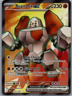 Regirock ex 214/182 Ultra Rare Destined Rivals Pokemon Near Mint - Image 1