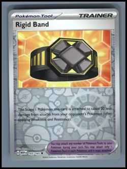 Rigid Band 165/165 Uncommon 151 Pokemon Reverse Holo Near Mint - Image 1