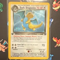Dark Dragonite 1st Edition Holo Rare Team Rocket 5/82 70 HP English 2000 - Image 1