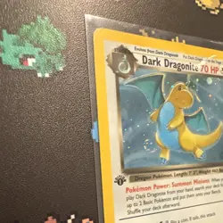 Dark Dragonite 1st Edition Holo Rare Team Rocket 5/82 70 HP English 2000 - Image 2