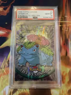 Pokemon Topps Chrome Venusaur Spectra 2000 PSA 10 Gem Mint - Image 1