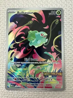Pokemon Bulbasaur 133/132 Mega Evolution Stamped Holo IR - Image 1
