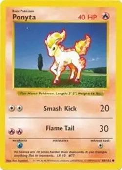Ponyta (#060/102) - Unlimited OS - Base Set (Shadowless) LP Pokemon - Image 1