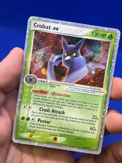 2005 Pokemon EX Deoxys Crobat ex 96/107 Ultra Rare HP/DMG - Image 2