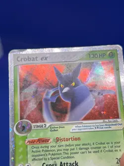 2005 Pokemon EX Deoxys Crobat ex 96/107 Ultra Rare HP/DMG - Image 3