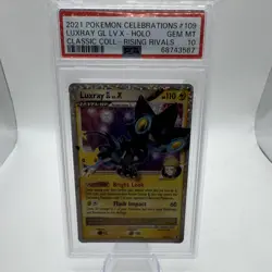 The Pokemon Company Pokemon TCG Luxray GL LV.X Holo 109/111 2021 PSA 10 - Image 1