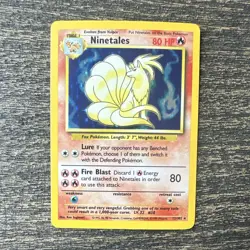 Wizards of the Coast Pokemon TCG Ninetales Base Set Holo Rare #12/102 EN 1999 - Image 1