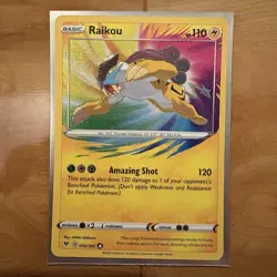 Pokemon Raikou Amazing Rare Vivid Voltage SWSH04 050/185 Nintendo Game Freak NM - Image 1