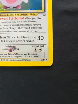 2001 Pokemon Blissey Neo Revelation Holo Rare #2/64 NM-LP - Image 3