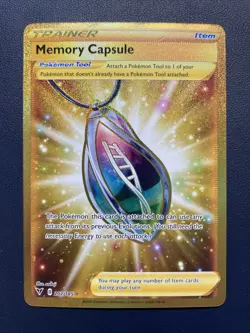 1x Memory Capsule 202/185 Gold Secret Rare Vivid Voltage NM toploaded fast ship - Image 1