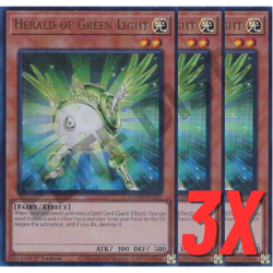 Yugioh Herald of Green Light (BLMM-EN102) 1st Ed ULTRA RARE HOLO (NEAR MINT)(3X) - Image 1