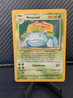 Venusaur Base Set Holo Unlimited Rare Card 15/102 - Image 1