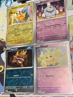 MULTIPLE HOLO SWIRLS Pikachu Reverse Cosmo Holo Paldean fates Promo Card - Image 1