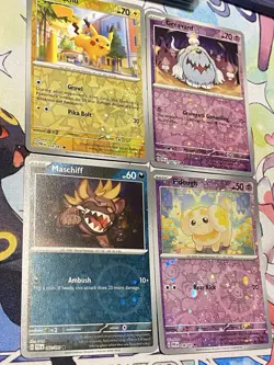 MULTIPLE HOLO SWIRLS Pikachu Reverse Cosmo Holo Paldean fates Promo Card - Image 2