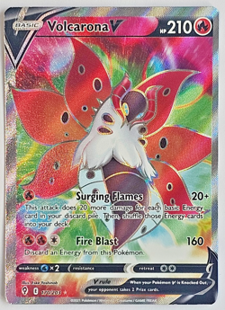 Volcarona V Full Art 170/203 Evolving Skies Ultra Rare Holo Pokemon Card NM - Image 1