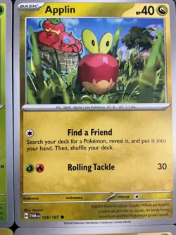 x9 Applin Dipplin Flapple SIR HOLO V RARE Pokemon cards mixed lot cute 🍎🍏🐛🥧 - Image 4