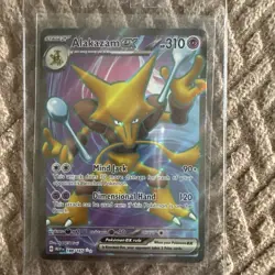 Pokemon Alakazam ex 188/165 Full Art Ultra Rare Scarlet & Violet 151 Card LP - Image 2