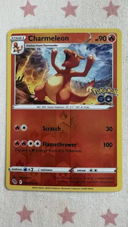 Charmeleon 009/078 Pokemon GO Reverse Holo Pokemon TCG Card - Image 1
