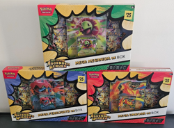 Pokemon TCG Ascended Heroes ex Box Mega Feraligatr Emboar Meganium Lot of 3 - Image 1