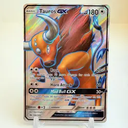 Pokemon TCG Tauros GX Sun & Moon 144/149 Holo Full Art - Image 1