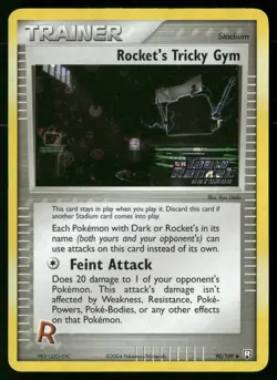 Rocket's Tricky Gym 90/109 Uncommon Team Rocket Returns Pokemon Reverse Holo LP - Image 1