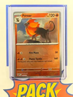Pyroar Master Ball Pattern Prismatic Evolutions Pokemon TCG 016/131 - Image 1