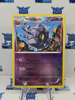 Pokemon - Whirlipede - 53/114 - Reverse Holo Black and White - MP - Image 1
