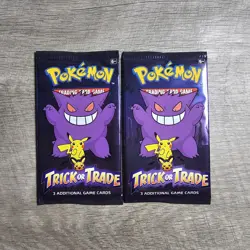 Pokemon Halloween Trick or Trade Sealed Booster Pack Set of 2 Packs - Image 1