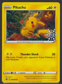 Pokemon - Pikachu - SWSH153 Holiday Calendar Promo - Holo Rare - NM - Image 1