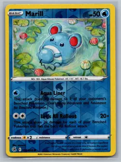 Marill 058/264 Common Fusion Strike Pokemon Reverse Holo Near Mint - Image 1
