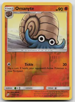 Omanyte 75/181 Team Up Pokemon Reverse Holo NM - Image 1