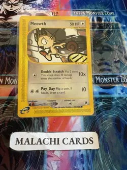 Pokemon x1 Meowth - Expedition (Common 121/165) (Heavy Play!) - Image 1