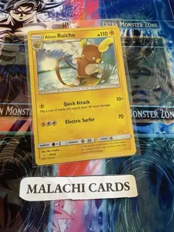 Pokemon x1 Alolan Raichu (#30 Holofoil) (Holo Rare 30/30) (Heavy Play!) - Image 1