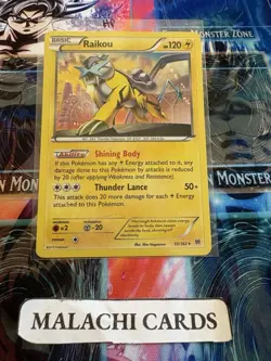 Pokemon x1 Raikou - XY - BREAKthrough (Holo Rare 55/162) (Heavy Play!) - Image 1