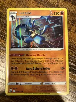 Pokemon TCG Lucario Brilliant Stars 079/172 Holo Rare - Image 1