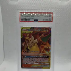 2019 POKEMON SUN & MOON COSMIC ECLIPSE #22 CHARIZARD & BRAIXEN GX PSA 10 - Image 1