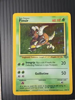 Pokemon Pinsir 9/64 Jungle Holo Light Played LP - Image 1