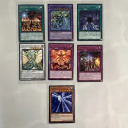 Lot of 7 Yugioh Maze of Memories Cards 1st Edition Rare & Super Rare Foil - Image 1